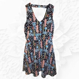 Bisou Bisou Mini Dress In Tribal Design/Colors Size 4